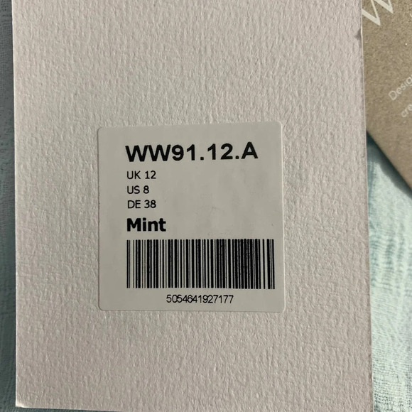 Wrap London Button Front Peplum‎ Linen Top Blouse in Mint Blue Size US 8 - Picture 11 of 12